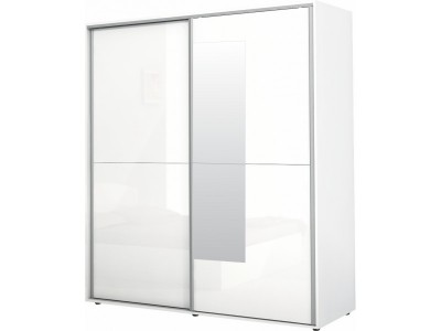 Ντουλάπα με συρόμενες πόρτες Apolo 8 ( λευκό στιλπνό)